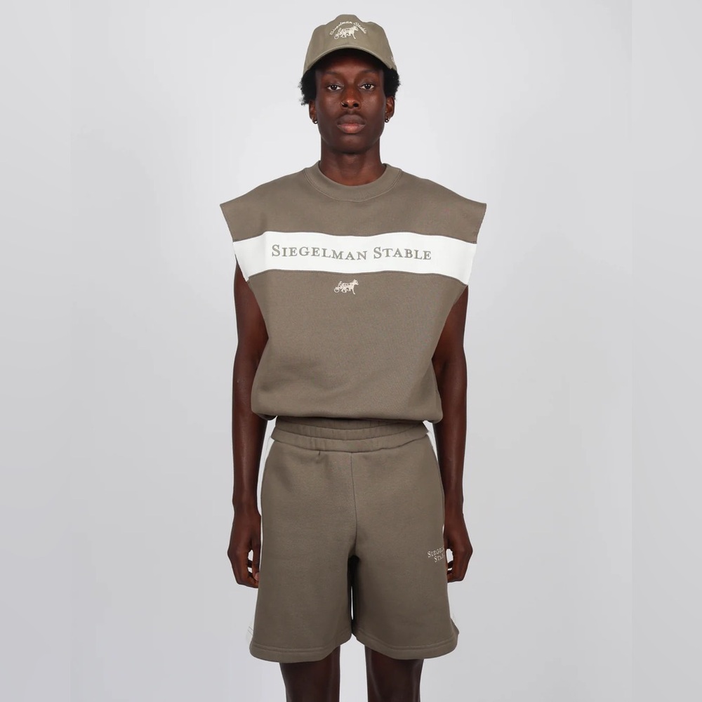 Siegelman Stable Tan Sleeveless Hoodie